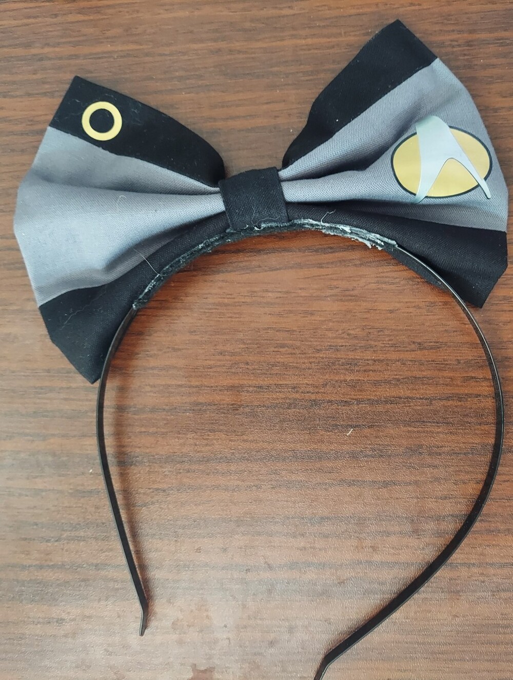 Starfleet Black & Gray Bow Headband